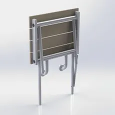 صندلی حمام تاشو پایه دار استیل 