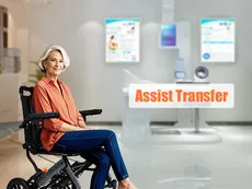 ویلچر مسافرتی سبک با دسته چمدانی 