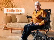 ویلچر مسافرتی سبک با دسته چمدانی 