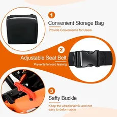 ویلچر مسافرتی سبک با دسته چمدانی 