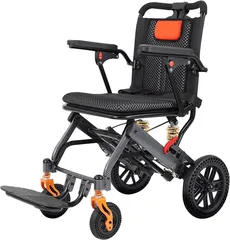 ویلچر مسافرتی سبک با دسته چمدانی 