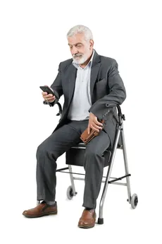 واکر دوچرخ همراه با صندلی و سبد خرید