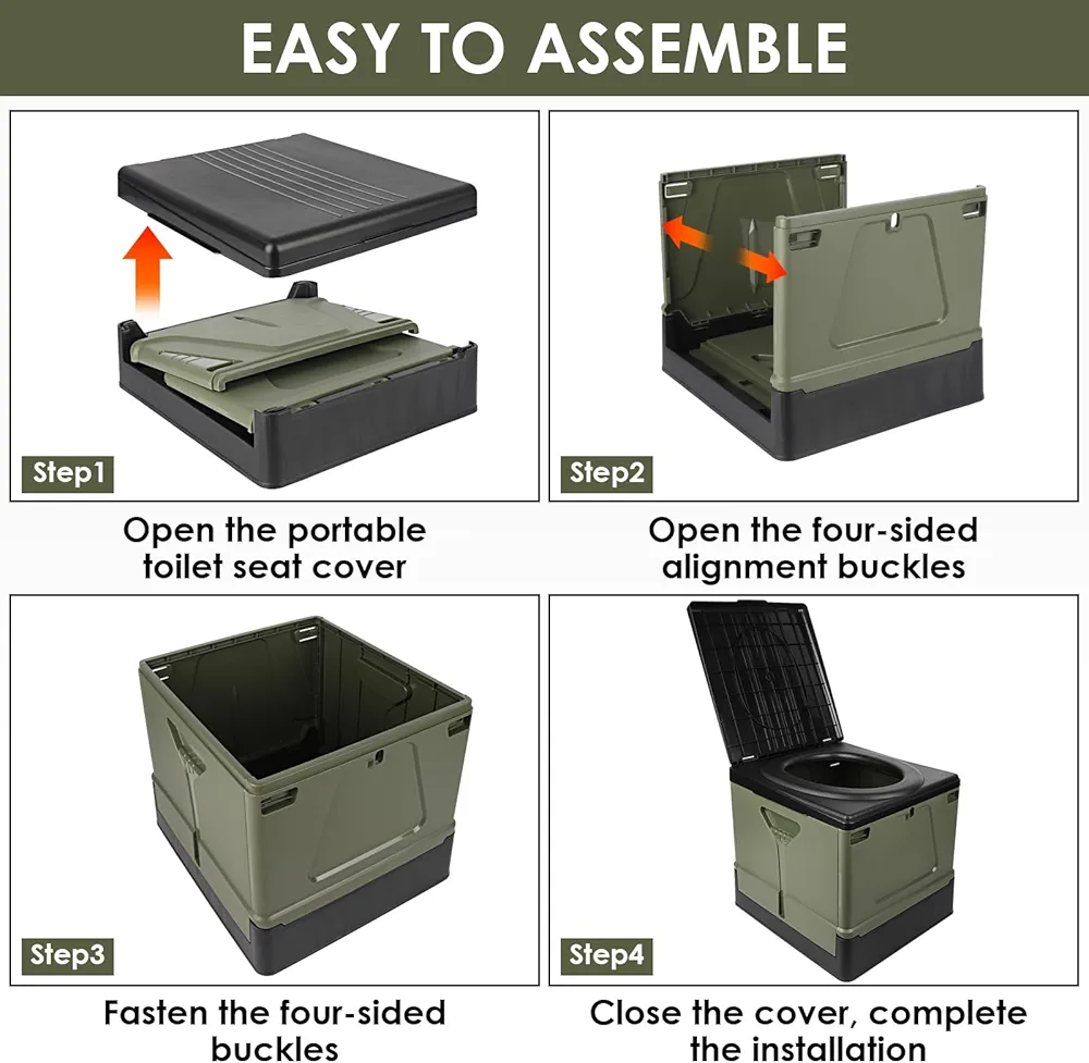 توالت تاشو سفری  black deer مدل 6204