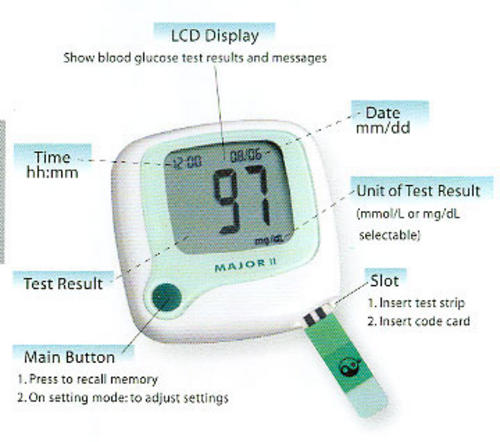 major 2 blood glucose monitoring system